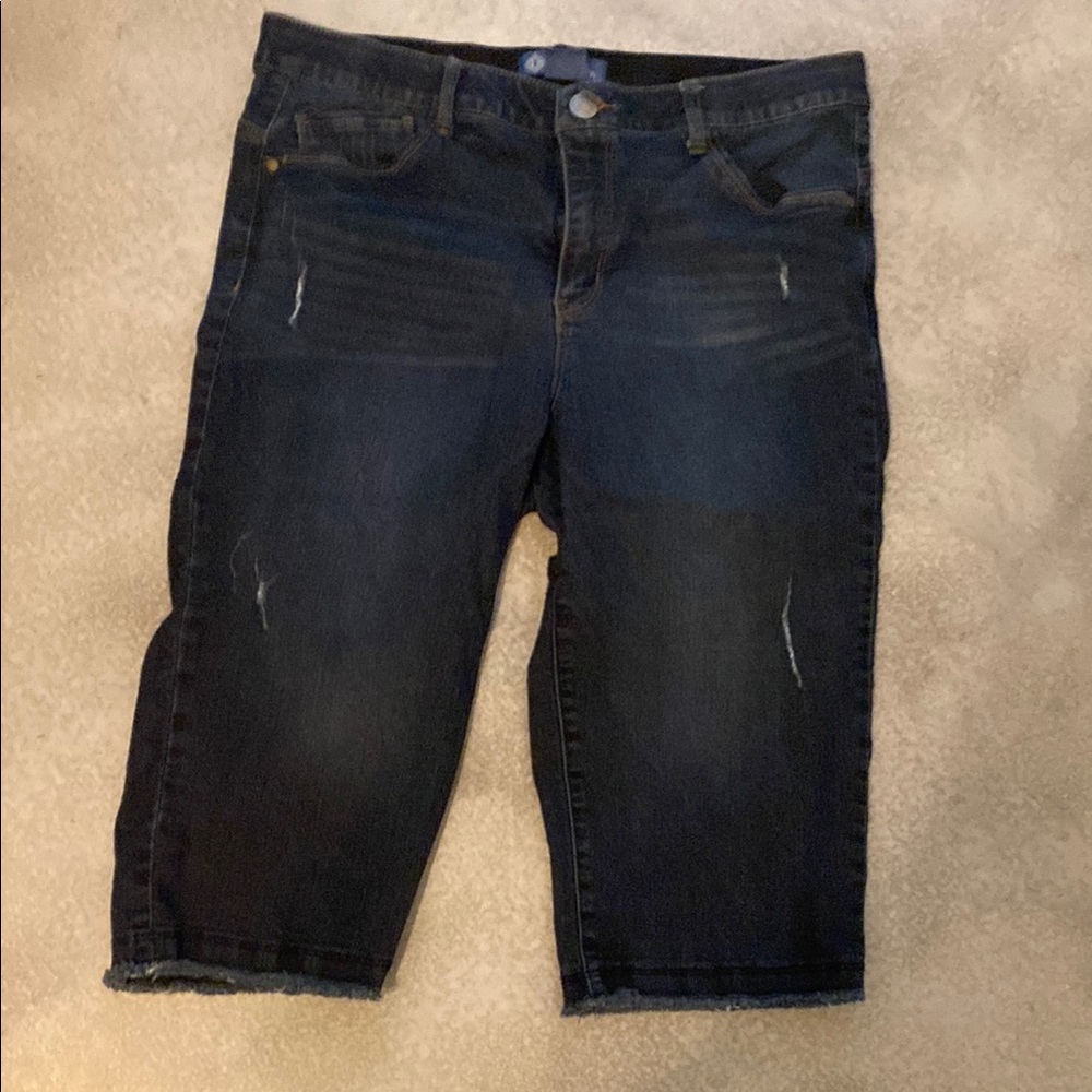 Democracy Blue Denim Skimmers, size 14